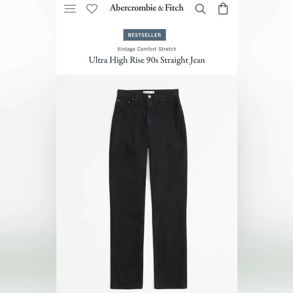 NWT Abercrombie 90s Straight Jeans